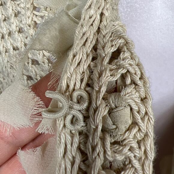 Chicos Size 2 Large Brown Hook Eye Loose Knit Cardigan Sweater 3/4 Sleeve - Picture 2 of 6